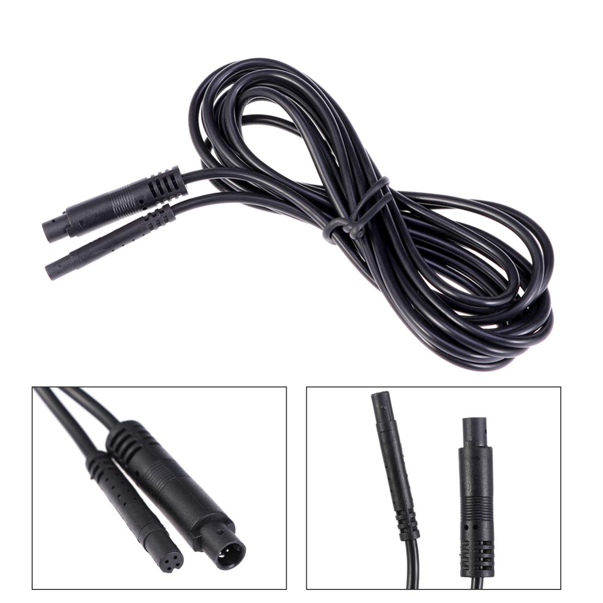 SEWACC 4 Pin 8.2ft Dash Cam Extension Cable for Rear View Backup Camera - 12V/24V Compatible with Truck, Trailer, Bus & Car Reverse Camera Systems | Durable Vehicle Camera Wire for Easy Installation & Enhanced Safety