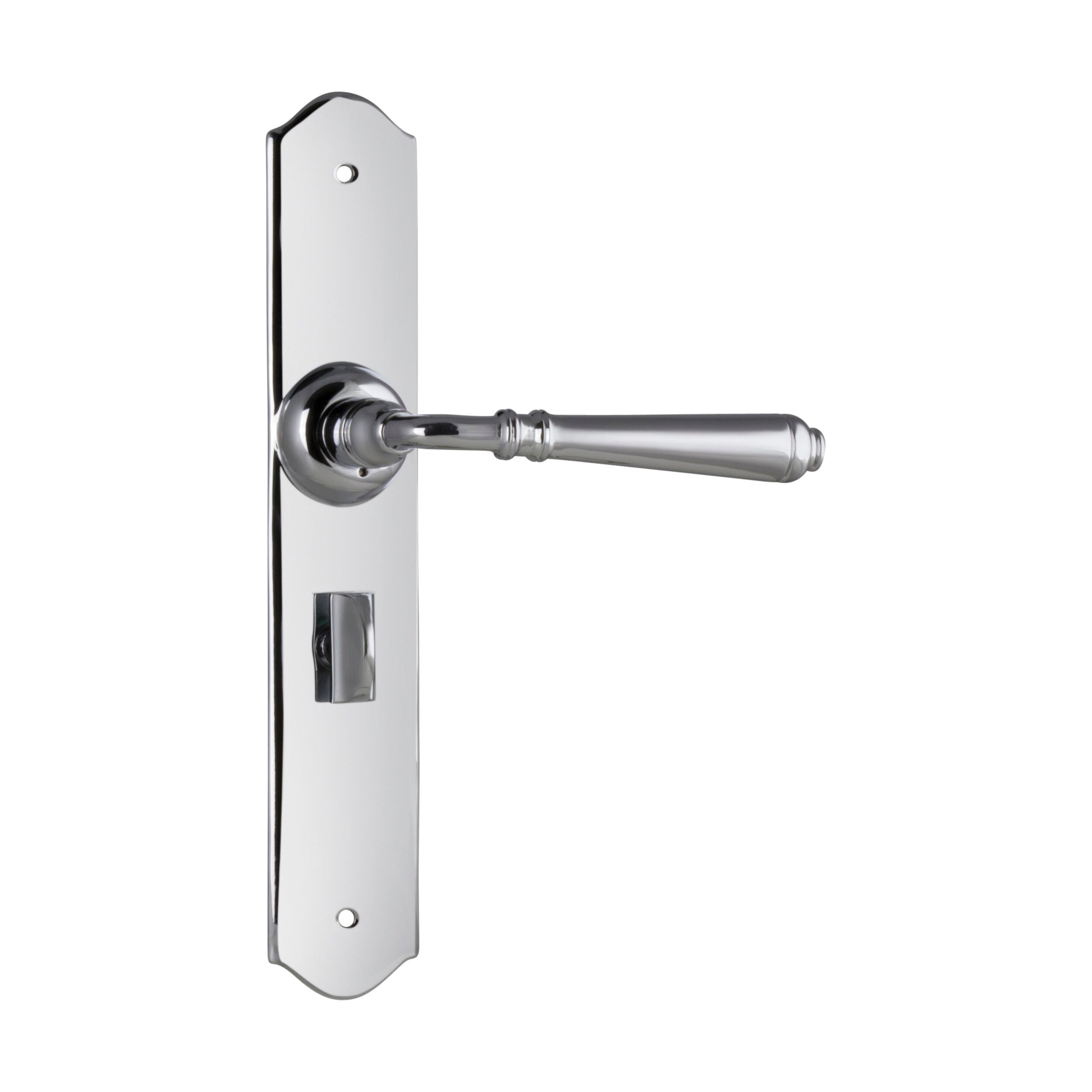 0777P Chrome Plated Door Lever Reims Privacy Pair - H240xW40xP70mm - Perfect for Bedroom, Bathroom & Interior Doors