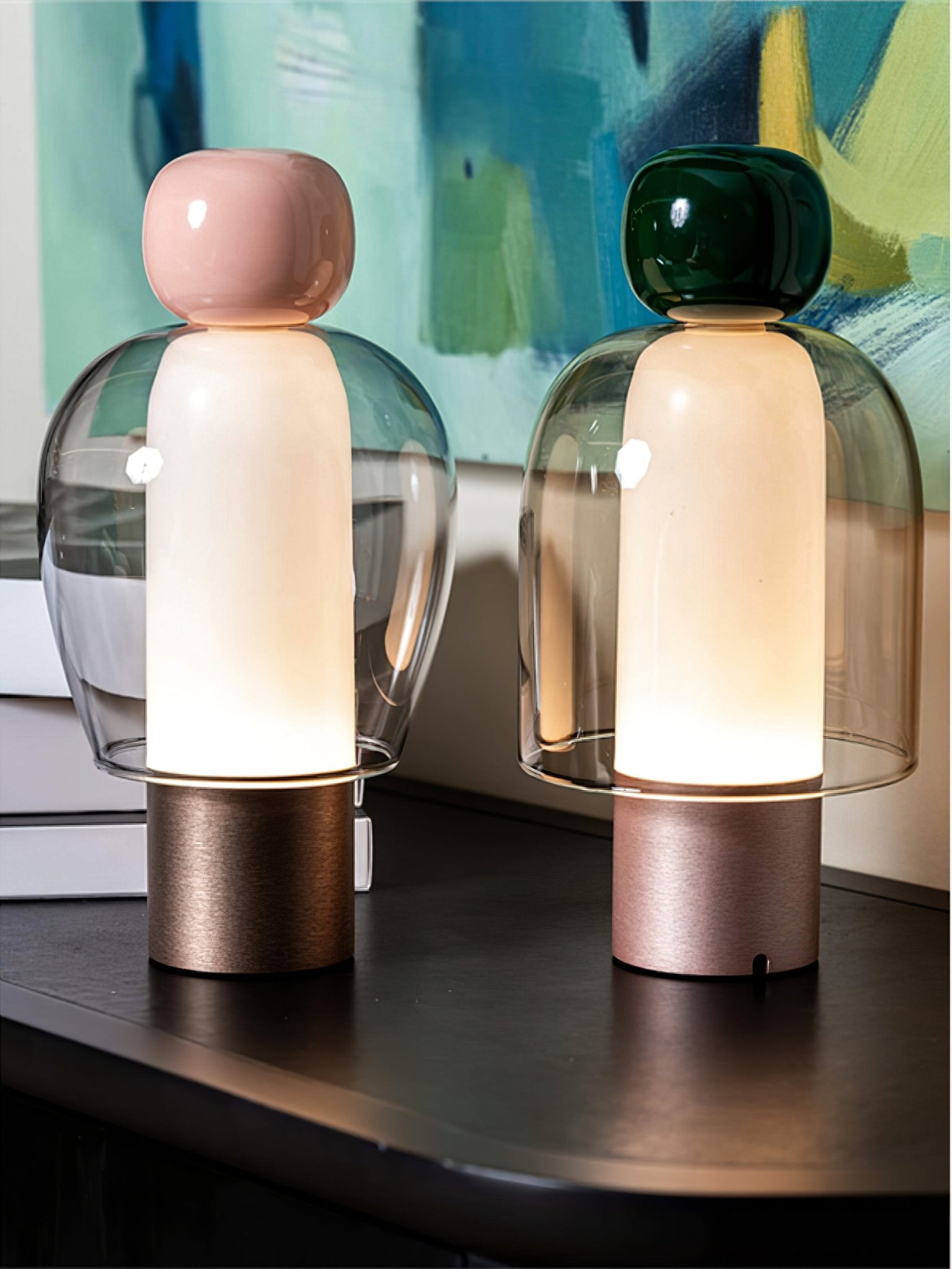 Lumina Joy Table Lamp - Modern LED Nightstand Lamp with Touch Control, Dimmable Warm White Light for Bedroom, Living Room, Office - Perfect for Reading, Relaxing & Decor