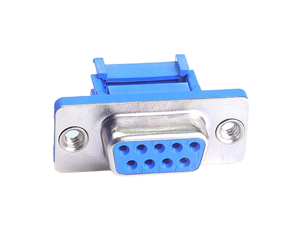 DB9 Female IDC Metal Shell Connector for Serial RS 232 | 9 Pin DE9 Connector | 6 Pack | Perfect for Computer Networking, Industrial Automation & DIY Electronics Projects
