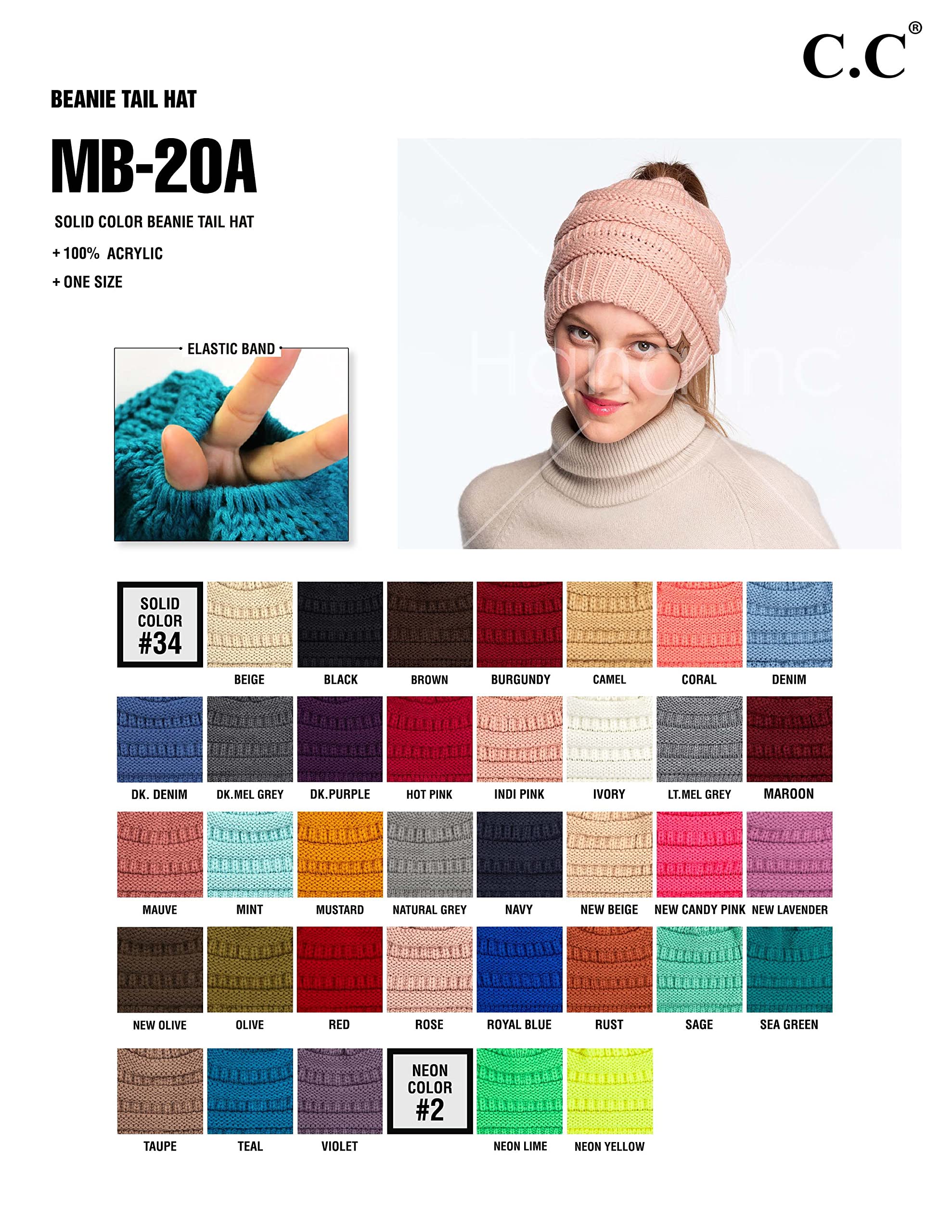 ScarvesMe Women's Ribbed Beanie Hat - Ponytail & Messy Bun Winter Knit Cap for Cold Weather | Perfect for Outdoor Activities, Running, and Casual Wear