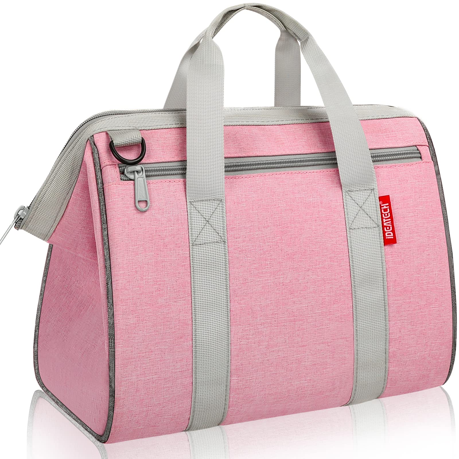 **Large Insulated Lunch Bag for Women - Leakproof Cooler Tote with Shoulder Strap, Reusable Extra Large Lunch Box for Work, School, Office, Travel & Gym - Perfect for Meal Prep, Picnics & Outdoor Activities (Pink)**