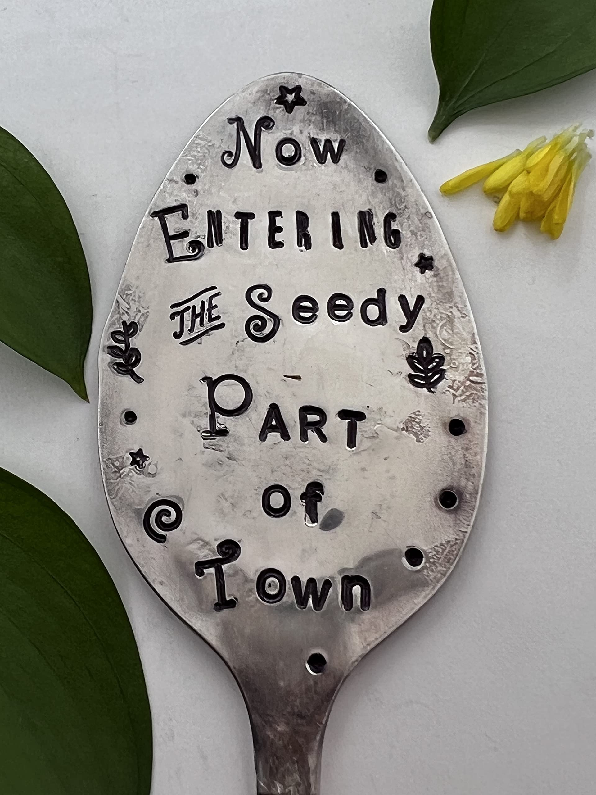 Eco-Friendly Recycled Spoon Garden Marker Stakes for Flower Pots & House Plants - Perfect for Herb Gardens, Indoor Plants & Outdoor Gardening