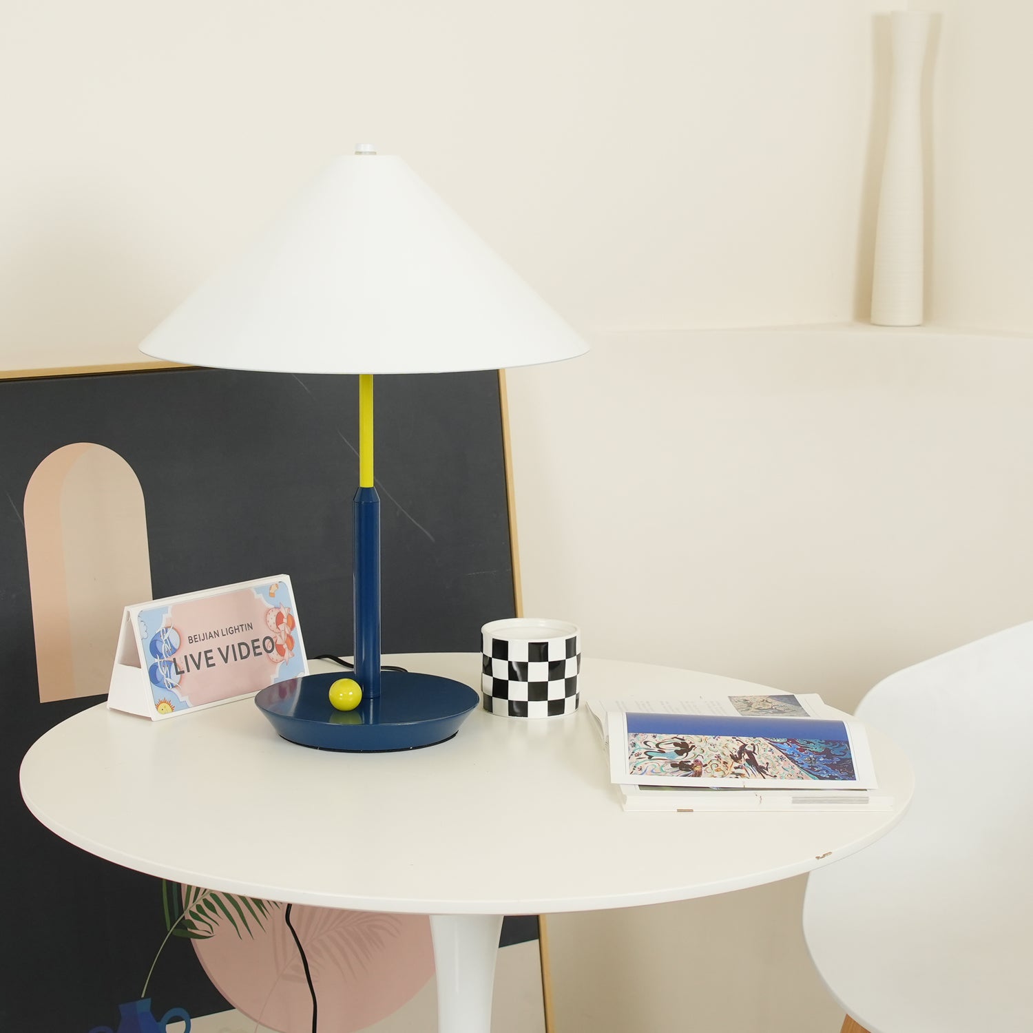 Little Eliah Table Lamp - Modern LED Nightstand Light with Touch Control, Dimmable Warm White for Bedroom, Living Room, and Office Decor