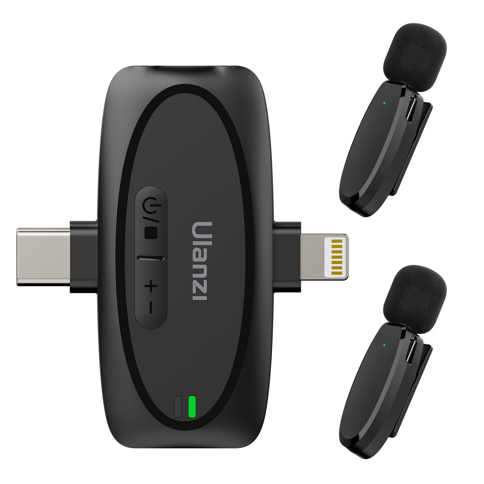 ULANZI V6 Wireless Lavalier Microphone for iPhone, iPad, Android & Cameras - 3-in-1 Plug & Play Mic for Phone Video Recording, Interviews, YouTube & Vlogging - 164ft Range - Perfect for Content Creators, Podcasters & Live Streaming
