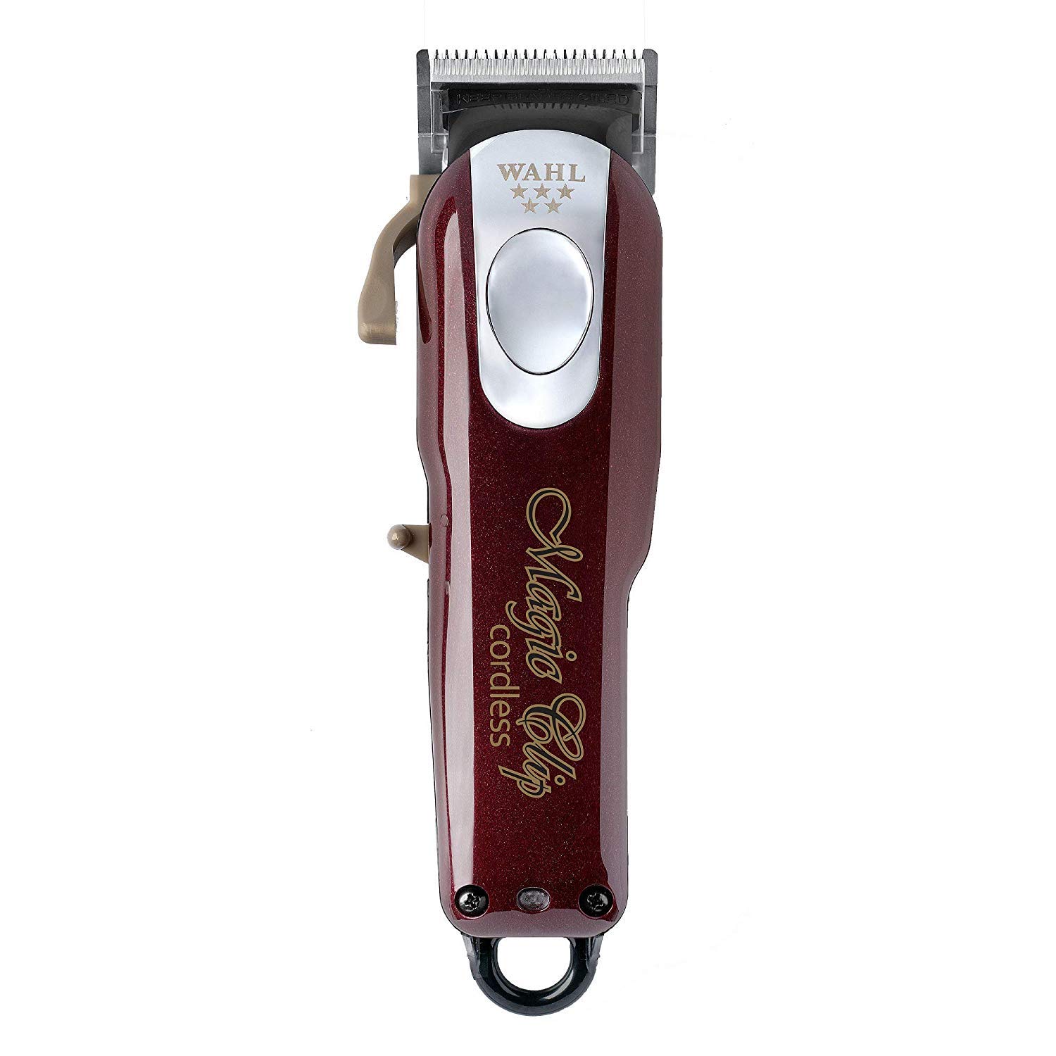 Wahl Professional 5-Star Magic Clip #8148 Cordless Hair Clipper - Barber Grade Fade Trimmer with Adjustable Blade & Bonus Neck Duster (Burgundy) - Perfect for Home Haircuts, Salon Styling & Professional Grooming