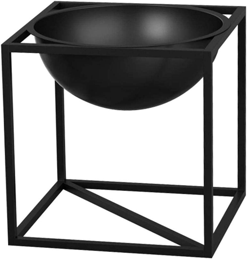 Iron Plant Stand for Indoor Flowers - Multi-Tiered Balcony & Living Room Shelf for Pots - Black 14Cm - Perfect for Home Decor & Small Space Gardening
