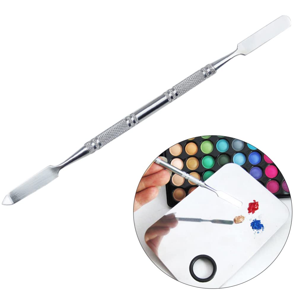 Milisten Professional Stainless Steel Makeup Mixing Tool - Foundation Blender, Nail Art & Skincare Spatula for Seamless Beauty Application - Perfect for Makeup Artists, DIY Manicures & At-Home Skincare Routines