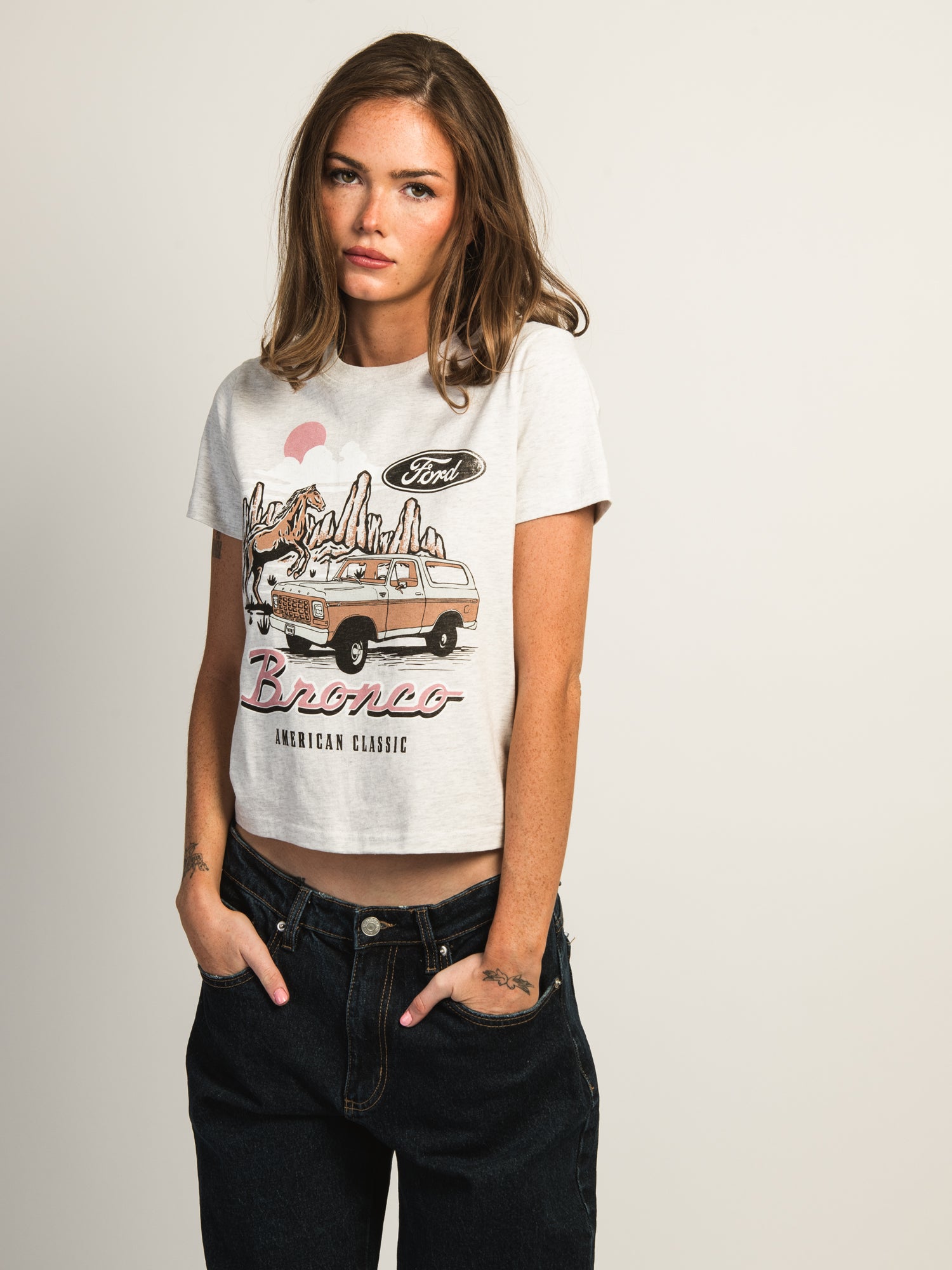 BRONCO BOXY FIT TEE - Oversized Cotton T-Shirt for Men & Women | Casual Streetwear Style for Everyday Wear, Outings & Relaxation