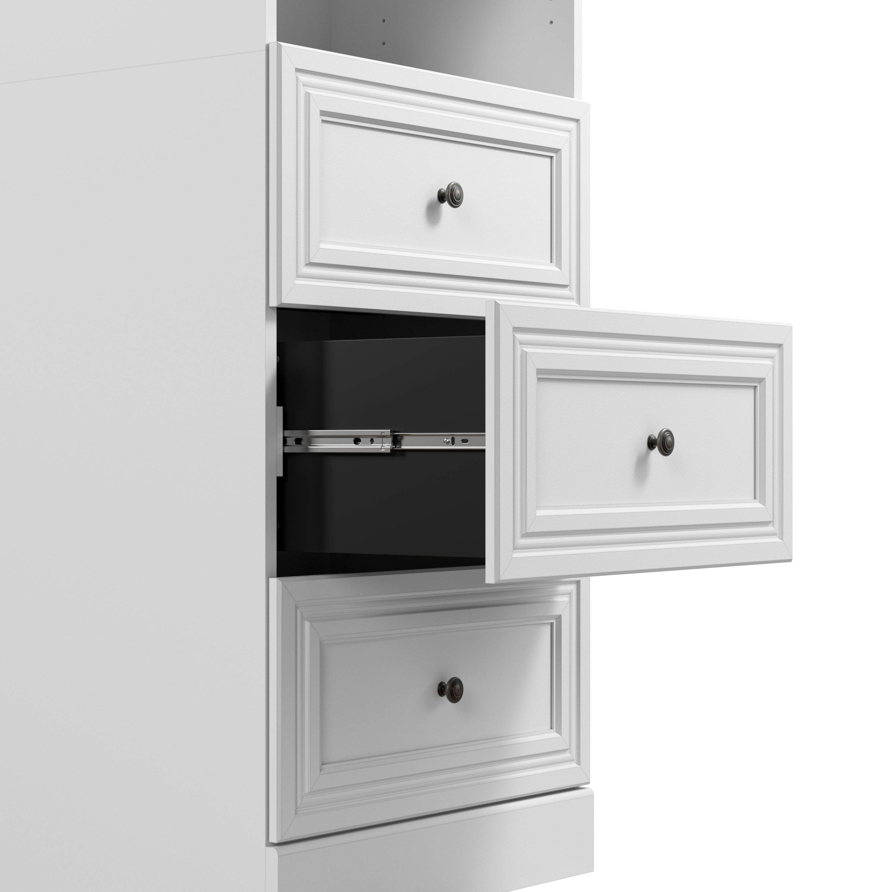 86W Closet Organizer with Drawers - Space Saving Storage Solution for Bedroom, Closet & Office (2 Color Options)