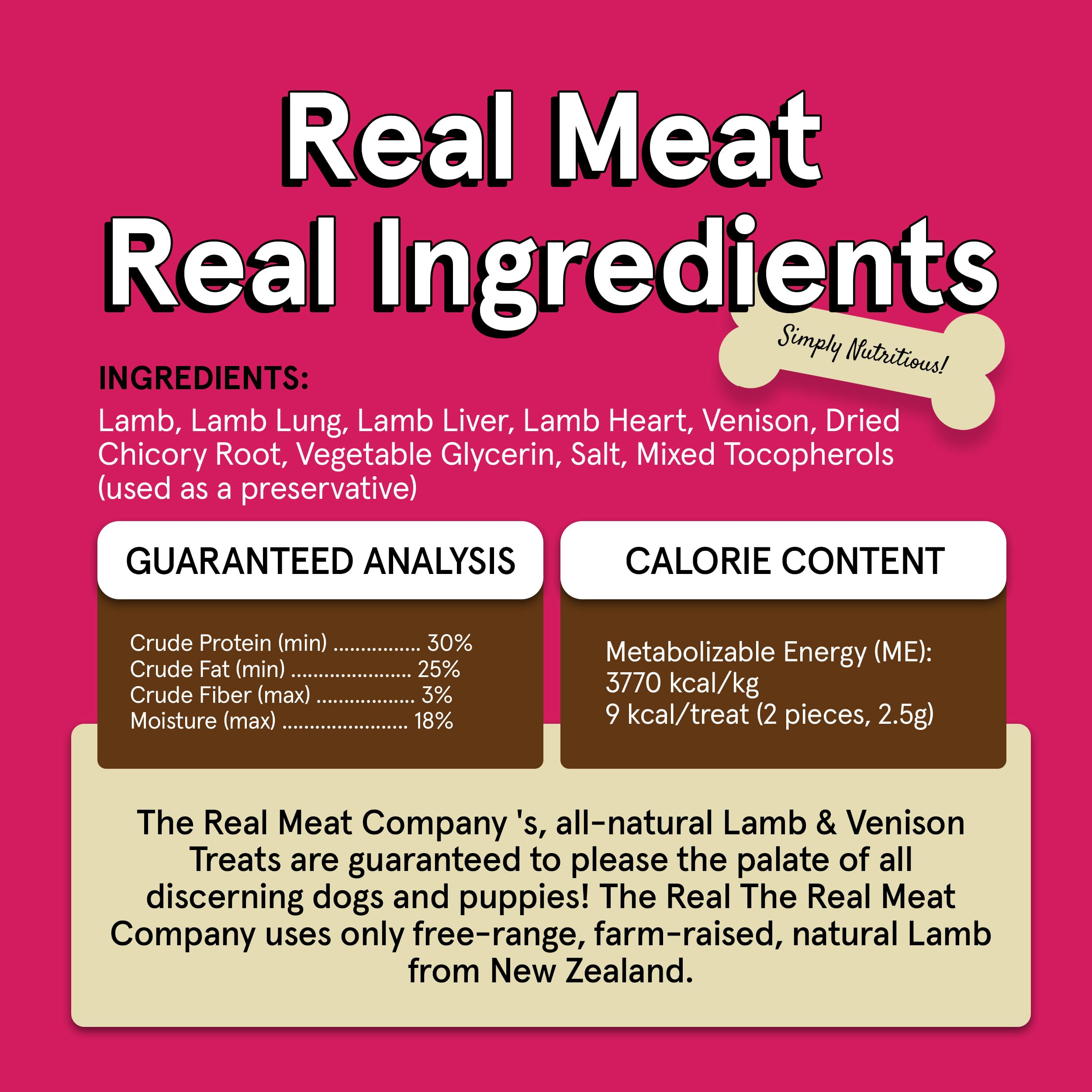 Premium Grain-Free Dog Treats - 12oz Air-Dried Lamb & Venison Jerky for Dogs | 95% Human-Grade, Free-Range, Grass-Fed Meat | All-Natural Training Snacks for Small, Medium & Large Dogs | Perfect for Training, Rewards & Outdoor Adventures