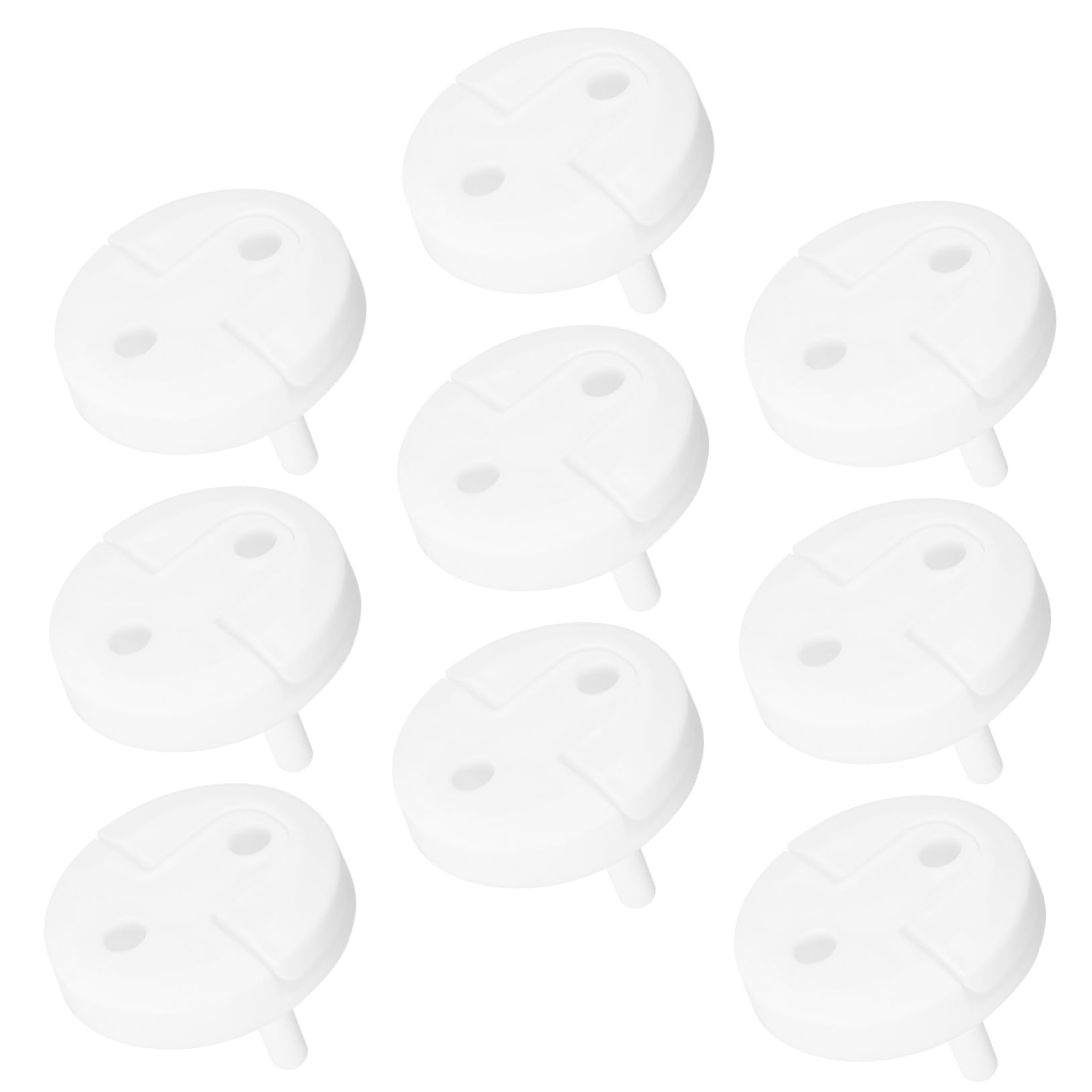 10-Pack KOMBIUDA Child Safety Outlet Covers - Plastic Socket Protector Plugs for Baby Proofing Electrical Outlets - Ideal for Homes, Nurseries & Childcare Centers