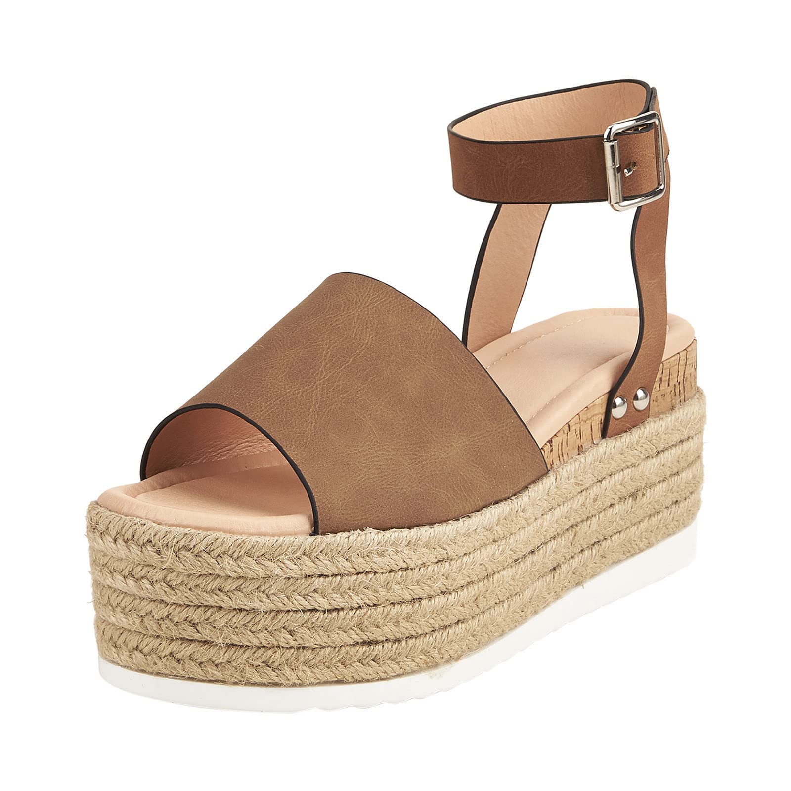 Women's Espadrille Wedge Sandals - Size 5 & 11.5 Wide | Comfortable Summer Fashion Sandals for Ladies | Perfect for Beach, Vacation & Casual Outings
