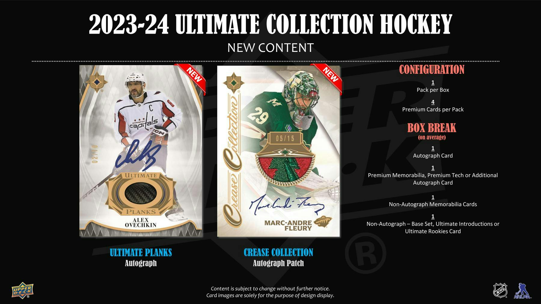 2023-24 Upper Deck Ultimate Collection Hockey Hobby Box - Premium NHL Trading Cards for Collectors & Investors - Perfect for Sports Memorabilia Enthusiasts & Gift Giving