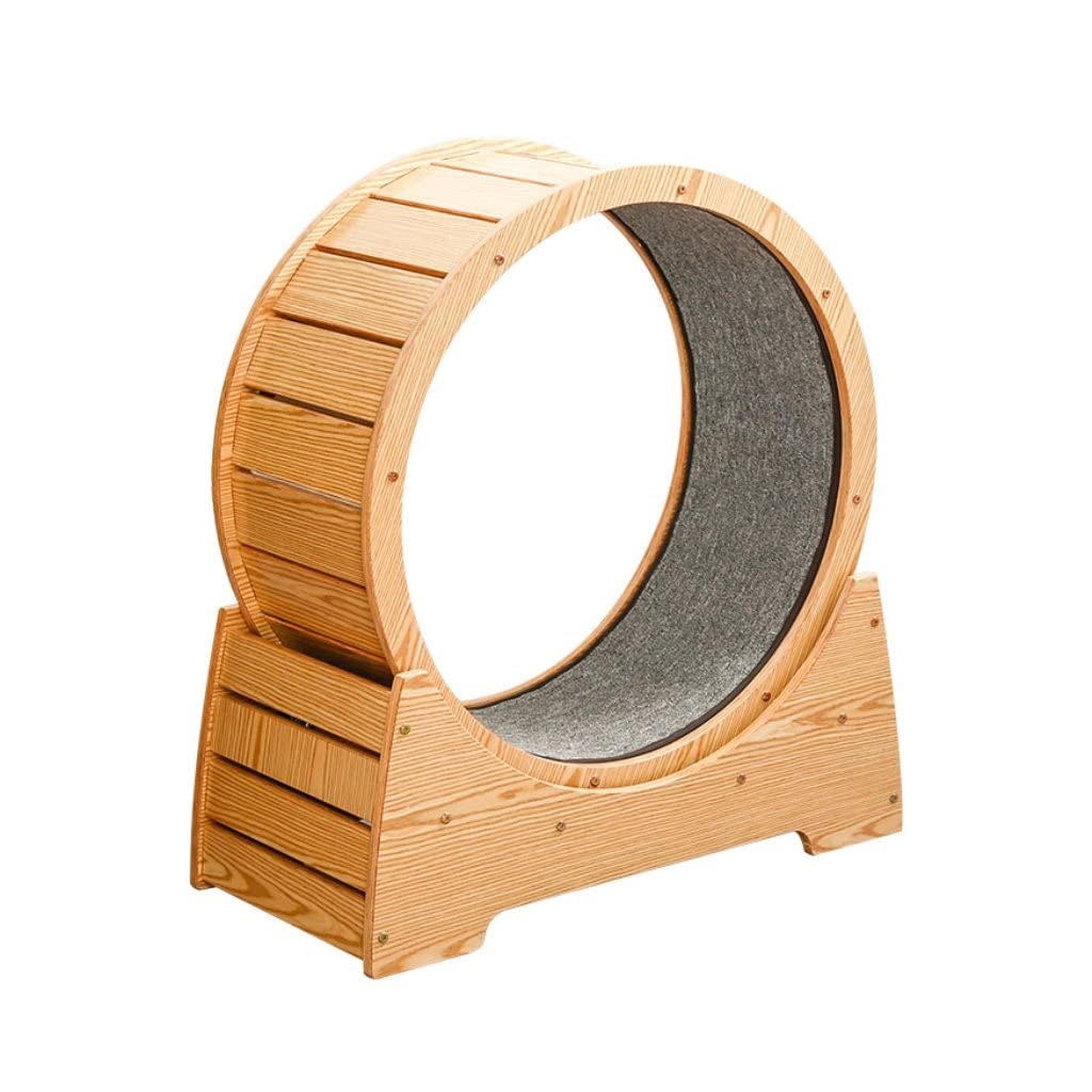 Grafken Solid Wood Cat Exercise Wheel - 75CM Large Treadmill Toy for Weight Loss, Multi-Functional Cat Shelf & Nest - Durable Anti-Scratch Design for Indoor Cats | Perfect for Small Apartments & Playtime