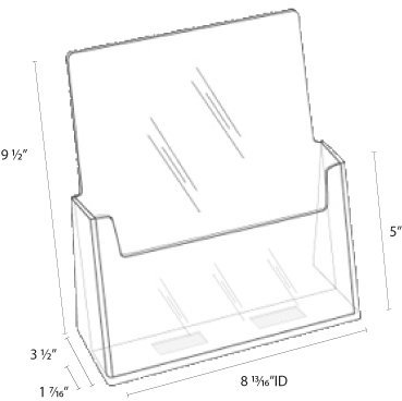 Clear Acrylic Brochure Holder 8.5