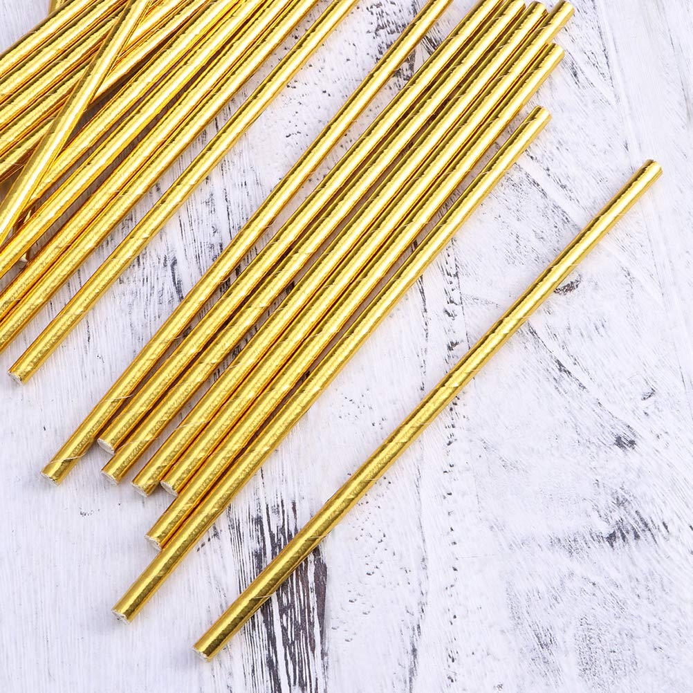 100pcs Colorful Biodegradable Paper Straws - Eco-Friendly Drinking Straws for Parties, Smoothies, Coffee, Juice & Cake Pops - Perfect for Weddings, Birthday Celebrations & Sustainable Events