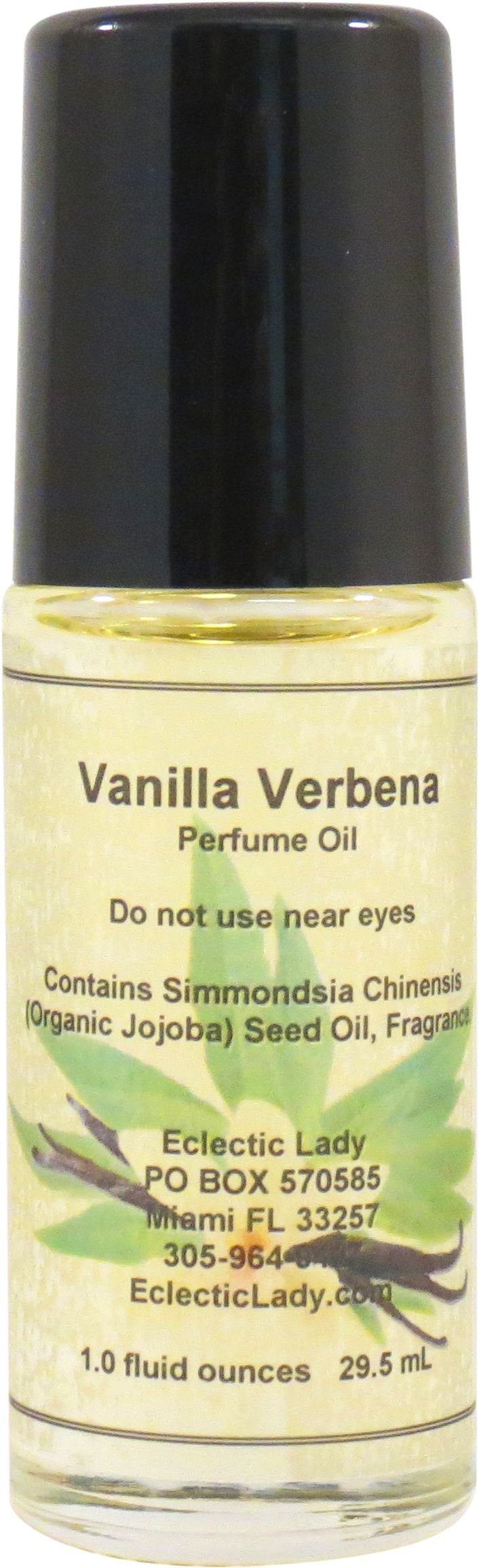 Vanilla Verbena Roll-On Perfume Oil - 1.0 Oz Long Lasting Fragrance with Essential Oils & Jojoba Oil for Women & Men - Perfect for Daily Wear, Travel, Office & Date Night