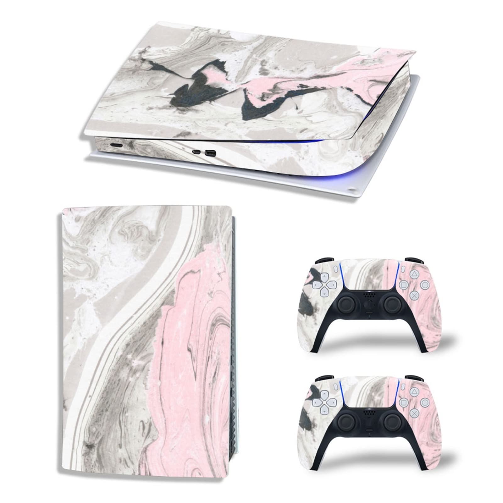 LEEWEE Anime Sticker Skin for PS5 Digital Edition Console & 2 Controllers - Bubble-Free Vinyl Cover Wrap, Durable Scratch-Resistant (Model 91218) - Perfect for Gaming Setups, Customization & Protection