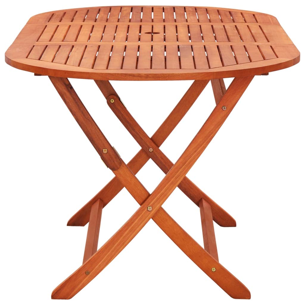 Foldable Solid Eucalyptus Wood Outdoor Table - 63