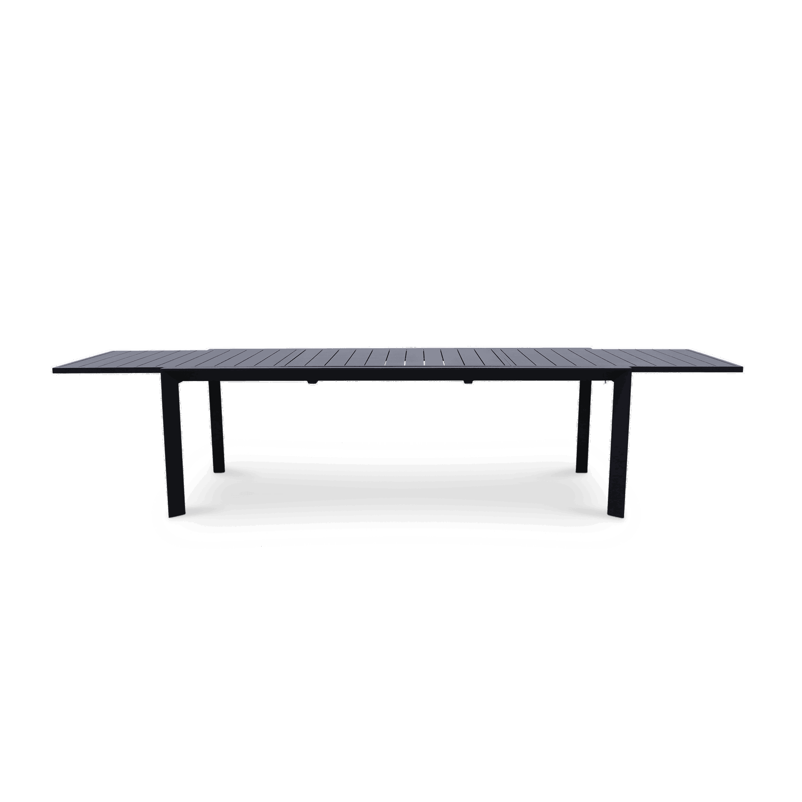 Gunmetal Morocco Outdoor Extension Table with Paros UV-Resistant Plastic Chairs (PP) – Perfect for Patio, Garden, and Poolside Dining