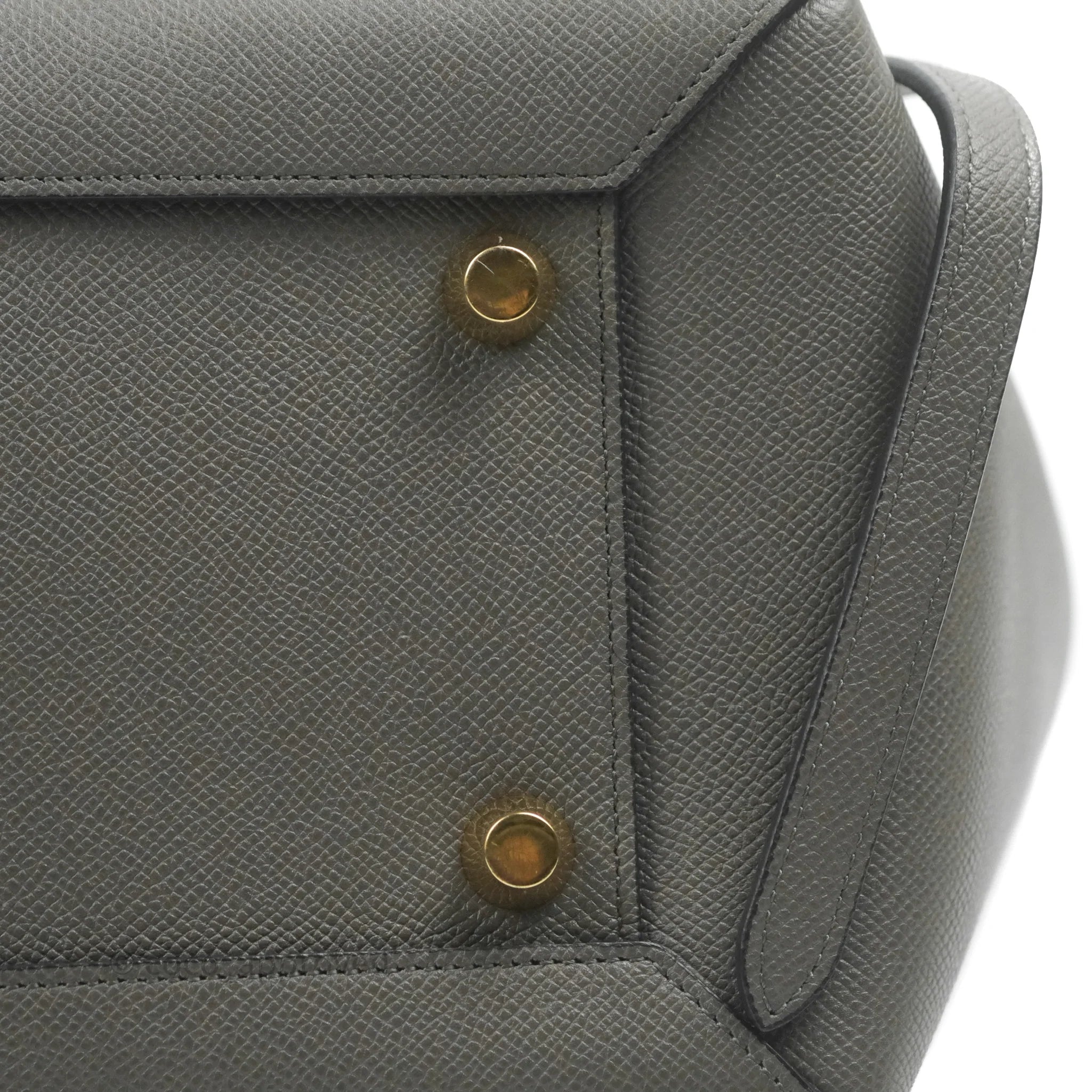Celine Mini Belt Bag in Grey Grained Calfskin with Gold Hardware - Perfect for Everyday Use, Work & Travel