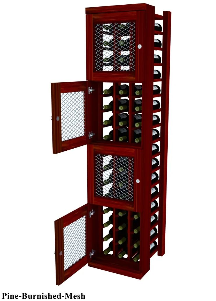 Vinostor 4-Bottle Locking Wine Storage Locker - 57 5/8