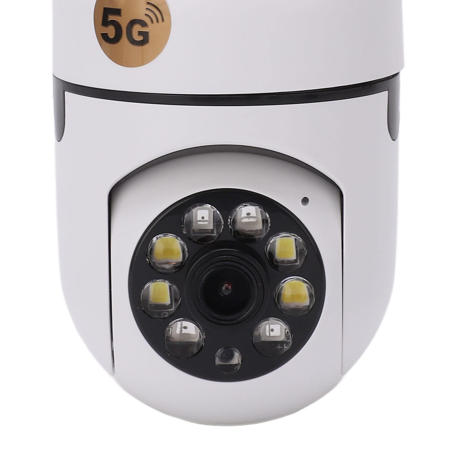 360° Indoor Security Camera with Motion Detection | 2.4GHz/5G WiFi Smart Dome Surveillance Camera | Night Vision & Two-Way Audio | E27 Bulb Base Installation | Ideal for Doorway, Bedroom & Home Security Monitoring