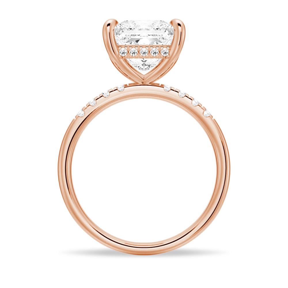 1.5ct Princess Cut Moissanite Engagement Ring with Hidden Halo - 14K White Gold Wedding Band for Women - Perfect Proposal Gift for Her - Ideal for Anniversaries, Valentine's Day & Special Occasions
