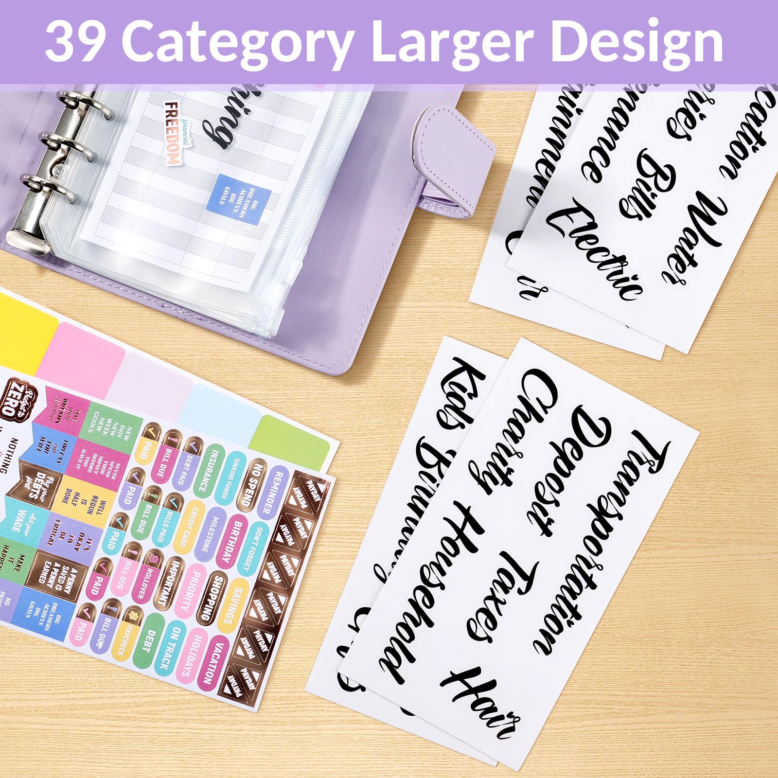 Sooez Money Saving Binder with Cash Envelopes - Budget Planner with Expense Sheets, Challenge Tracker & Category Labels - Savings Challenges Book for Home, Office & School - Perfect for Financial Planning, Debt Payoff & Personal Finance Organization