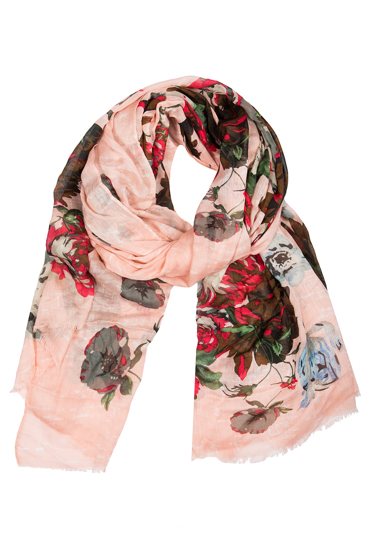 Elegant Floral Garden Scarf for Women - Lightweight Fashion Accessory for Spring, Summer, and Outdoor Events