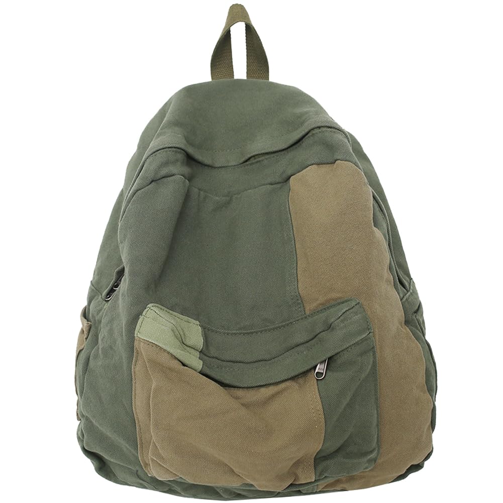 DKIIL NOIYB Canvas Backpack - Lightweight Laptop Backpack for Women & Men, Grunge Aesthetic Travel Daypack with Contrast Colors - Perfect for School, Work, Commuting and Urban Adventures