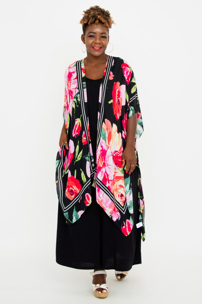 Darcy Floral Print Dress - Bloomingdale Collection - One Size Fits All - Perfect for Summer Parties & Casual Outings