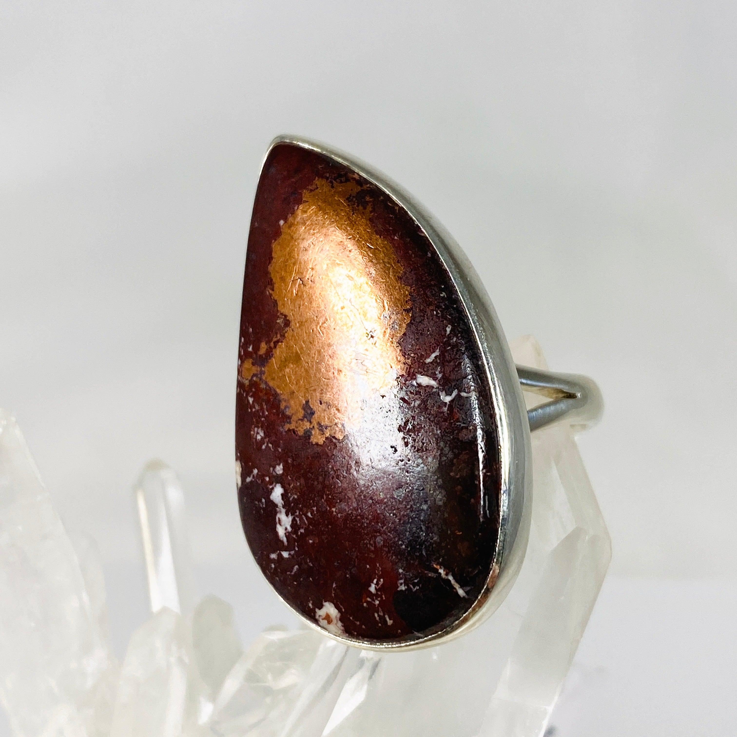 Copperite Teardrop Ring - Sterling Silver 925 (KRGJ3041) | Elegant Dainty Jewelry for Women, Perfect for Weddings, Parties & Everyday Wear