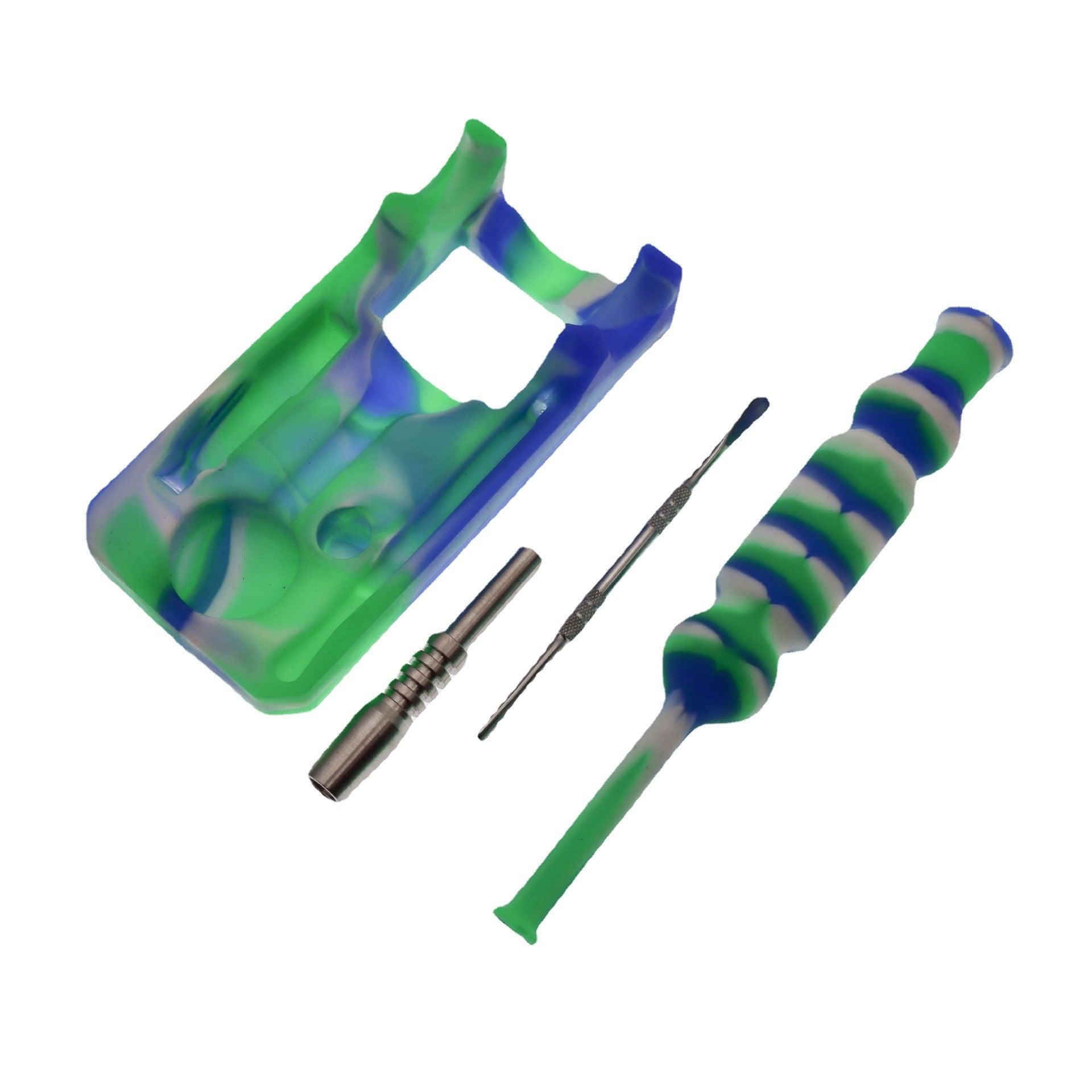 Premium Silicone Nectar Collector Kit - Durable Stainless Steel Dab Rig | Portable & Lightweight Design for Concentrate Enthusiasts | Perfect for Home Use, Travel & Outdoor Dabbing Sessions