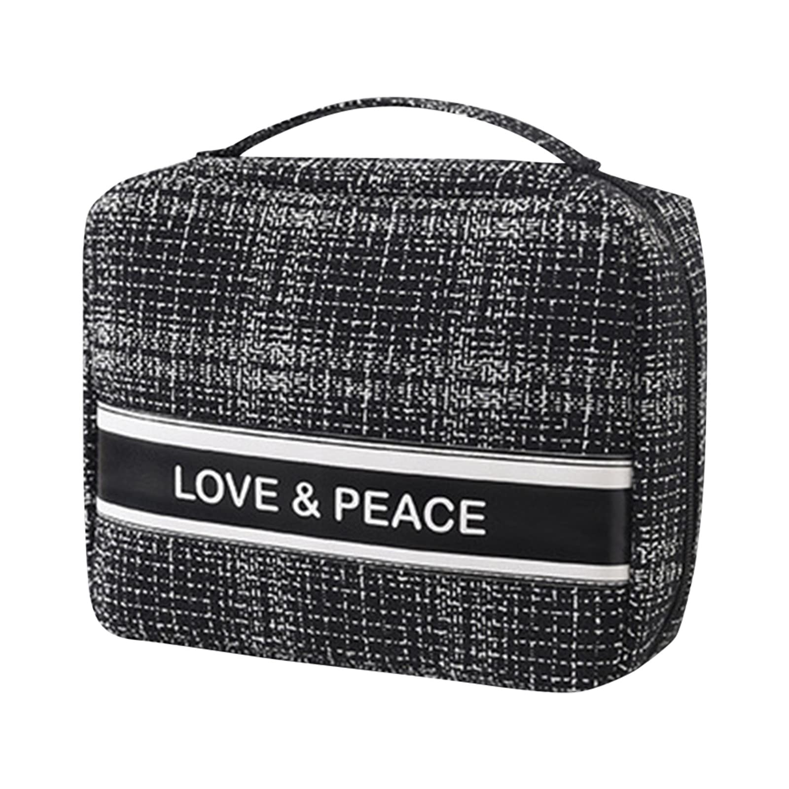 Portable Waterproof Makeup Organizer Bag - Travel Cosmetic Case with Multiple Pockets for Toiletries, Brushes & Hair Accessories - Perfect for Daily Use, Gym, Vacation & Business Trips