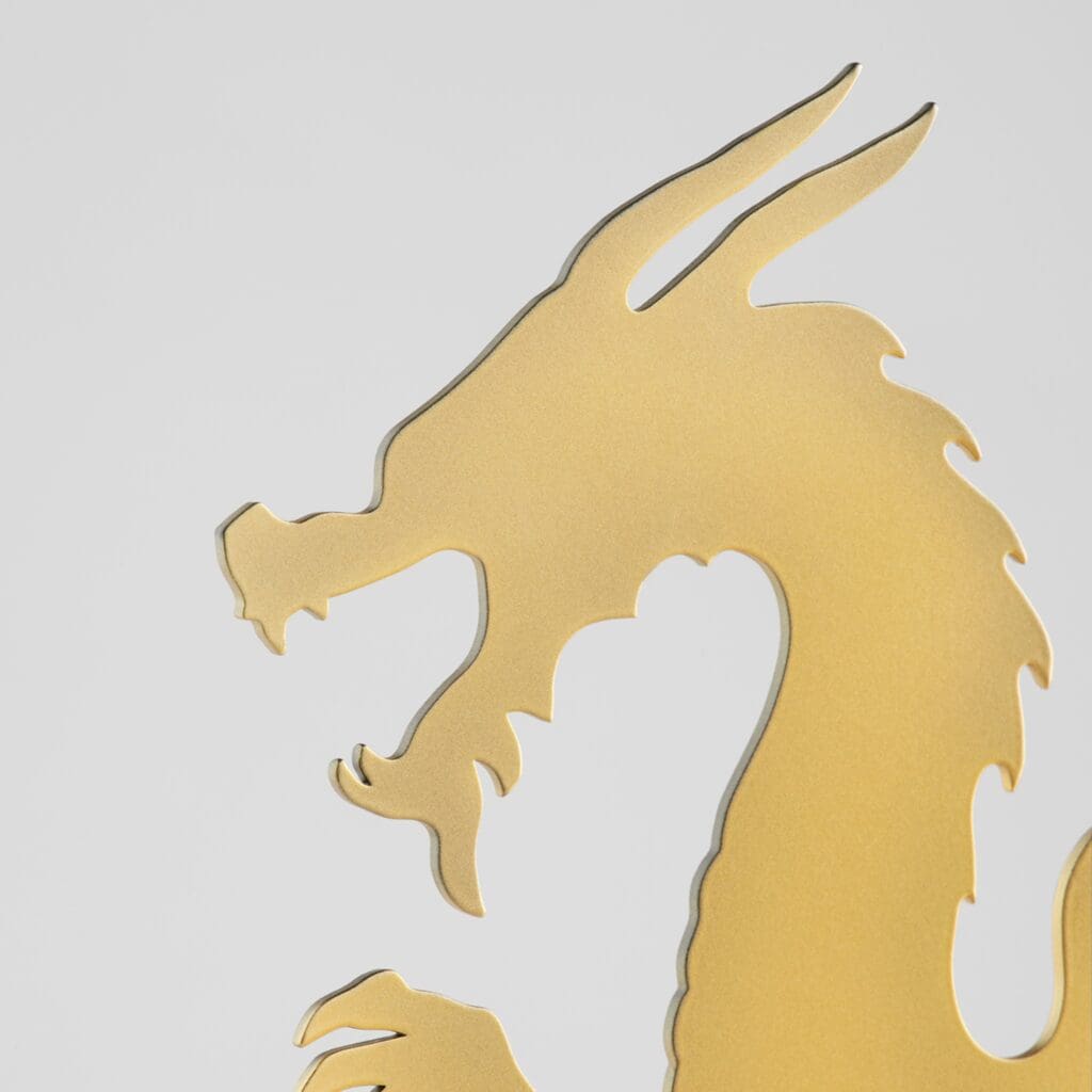 Cyan Design 11700 Haku Dragon Gold Horizontal Wall Art - Asian Inspired Home Decor for Living Room, Bedroom & Office