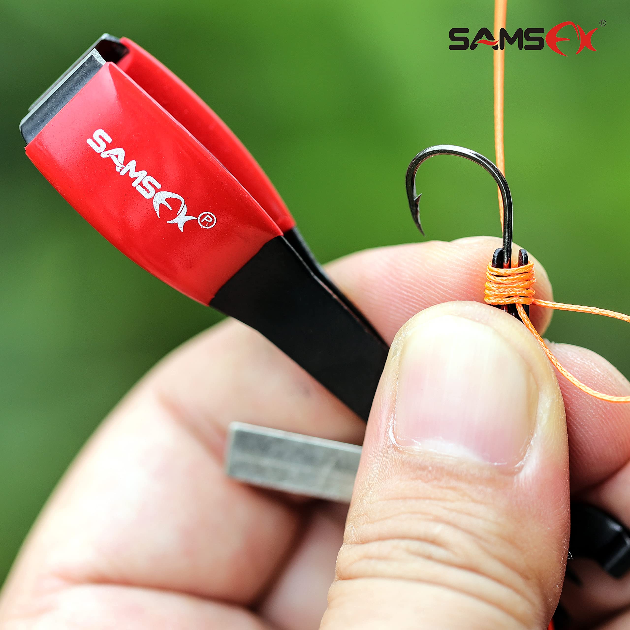 Premium SAMSFX Fishing Knot Tying Tool & Fly Fishing Tippet Cutter Set - 2PCS Line Nippers & Fishing Clippers for Easy Knots & Line Cutting - Ideal for Fly Fishing, Bass Fishing & Saltwater Angling