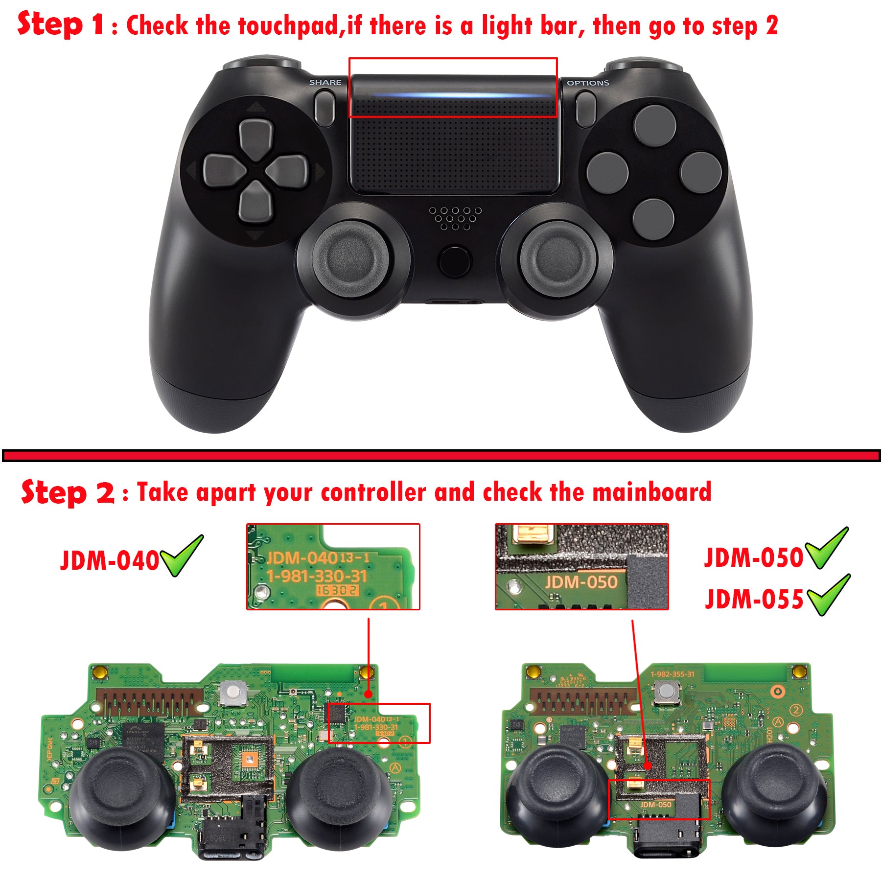 eXtremeRate Ghost Wood Grain Front Housing Shell with Touch Pad - Compatible with PS4 Slim Pro Controller (JDM 040/050/055) - Custom Replacement for Enhanced Gaming Experience