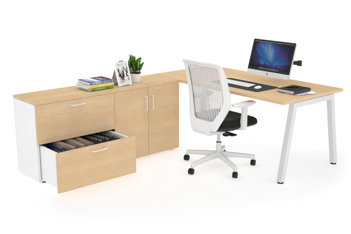 Quadro A Executive White Frame Office Chair [1800L x 700W] - Perfect for Conference Rooms, Home Offices & Executive Suites