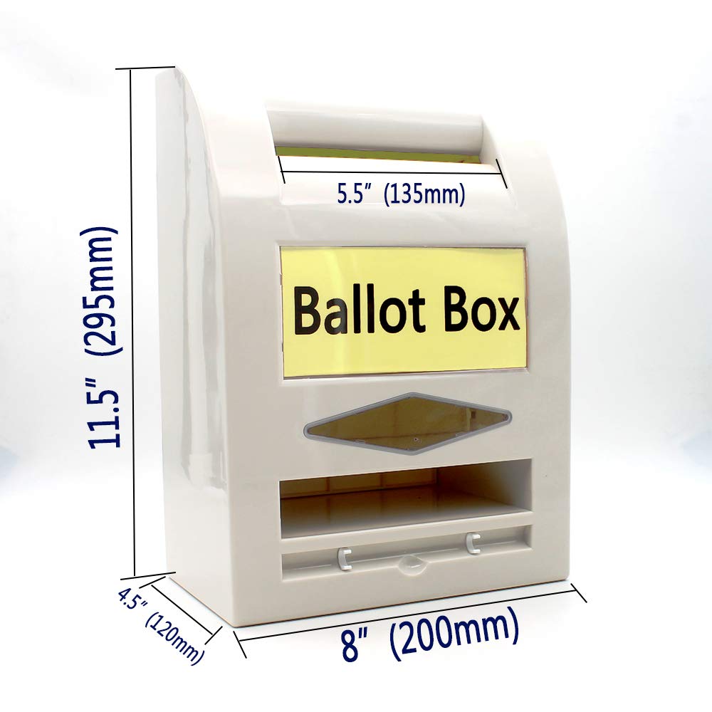 Wall Mounted Suggestion Box with Lock & Pen - Donation Box, Comment Box, Post Box for Office, Retail Store or Restaurant - Includes 6 Replaceable Labels & Countertop Installation Option