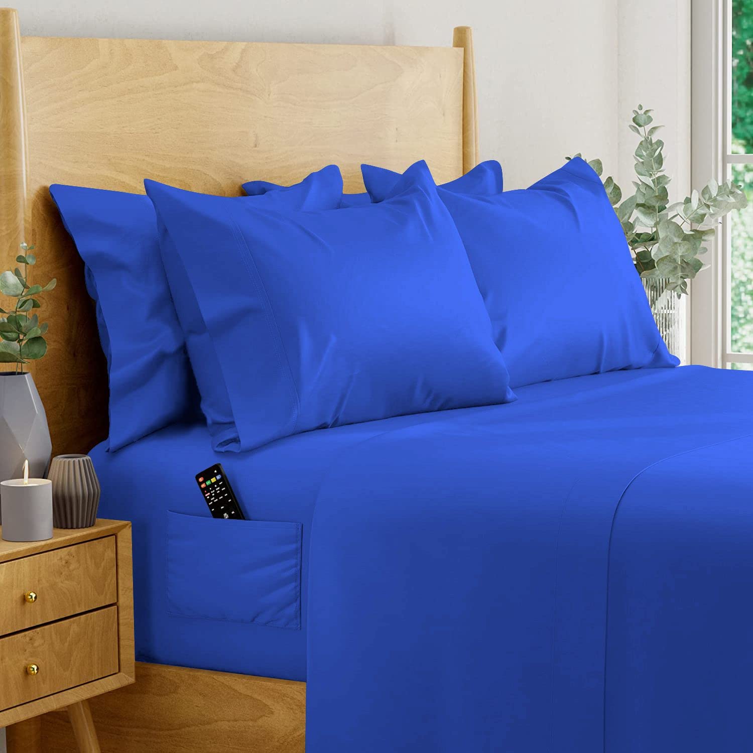 Luxury 800 Thread Count 100% Egyptian Cotton 4-Piece Sheet Set - Deep Pocket Fitted Sheet (14