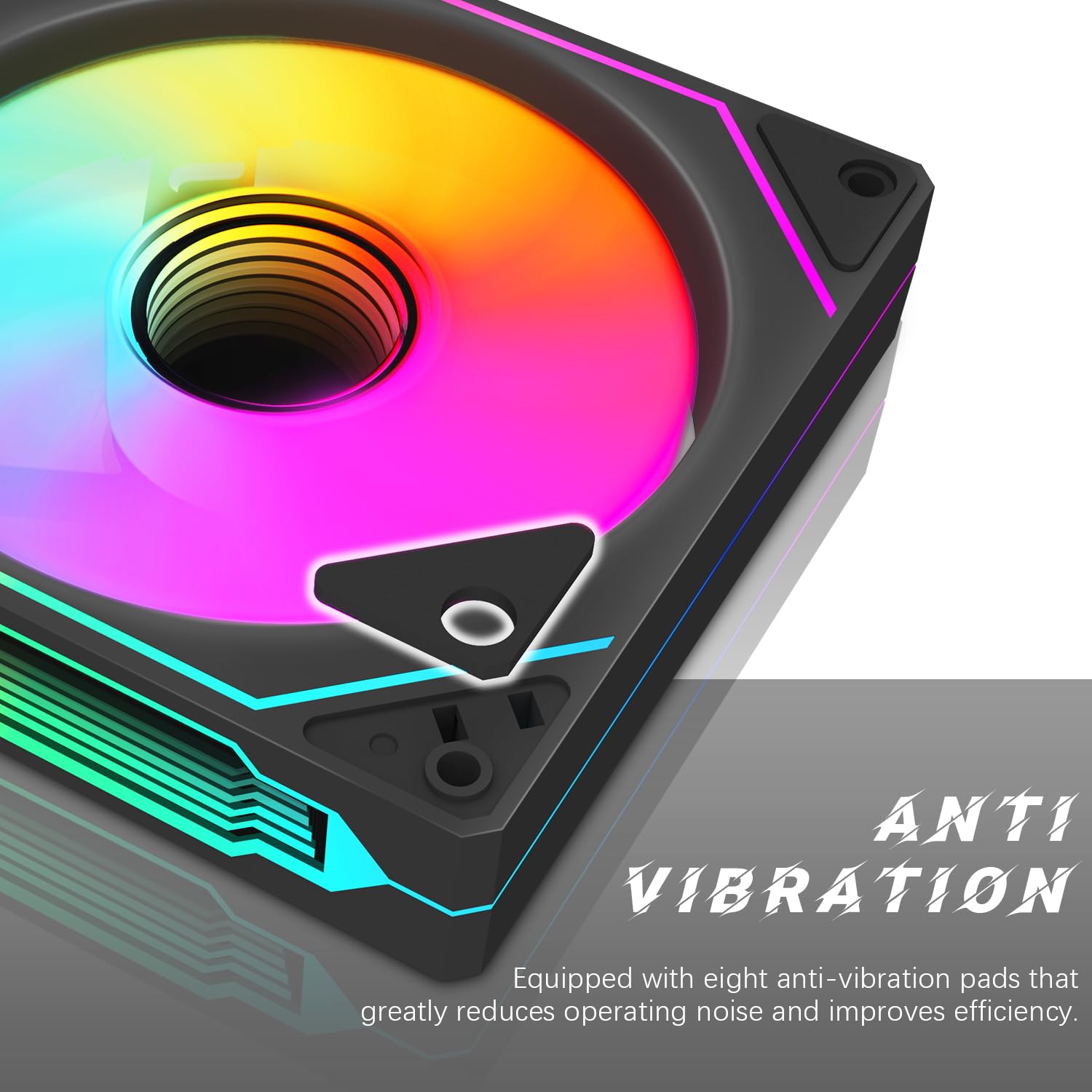 5-Pack 120mm RGB PWM PC Case Fans with ARGB Lighting, Fan Hub & Remote Control - High Speed Cooling for Gaming PC, Liquid Cooling System & Computer Case - Perfect for Custom RGB Builds & PC Modding