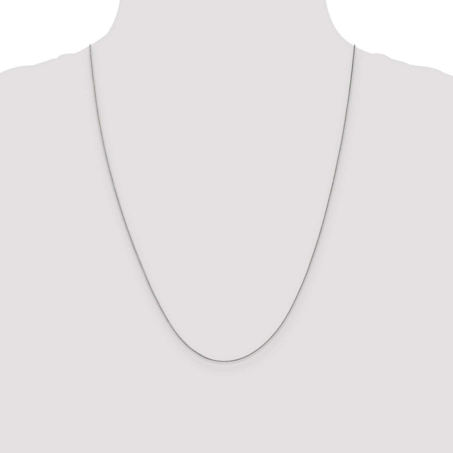 14K White Gold Classic Box Chain Necklace, Bracelet or Anklet - Elegant Jewelry for Women, Gift for Her, Wedding, Anniversary, Party & Everyday Wear
