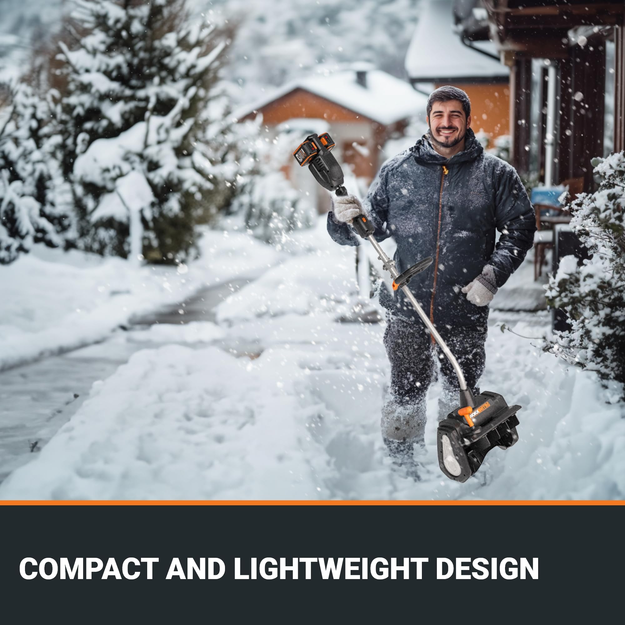 WORX WG460 40V 12-Inch Cordless Electric Snow Shovel with Brushless Motor - 2 Speed Settings, Adjustable Front Handle, 4.0Ah Battery & Charger Included - Ideal for Clearing Driveways, Sidewalks & Small Areas (Up to 4-Car Driveway Capacity)