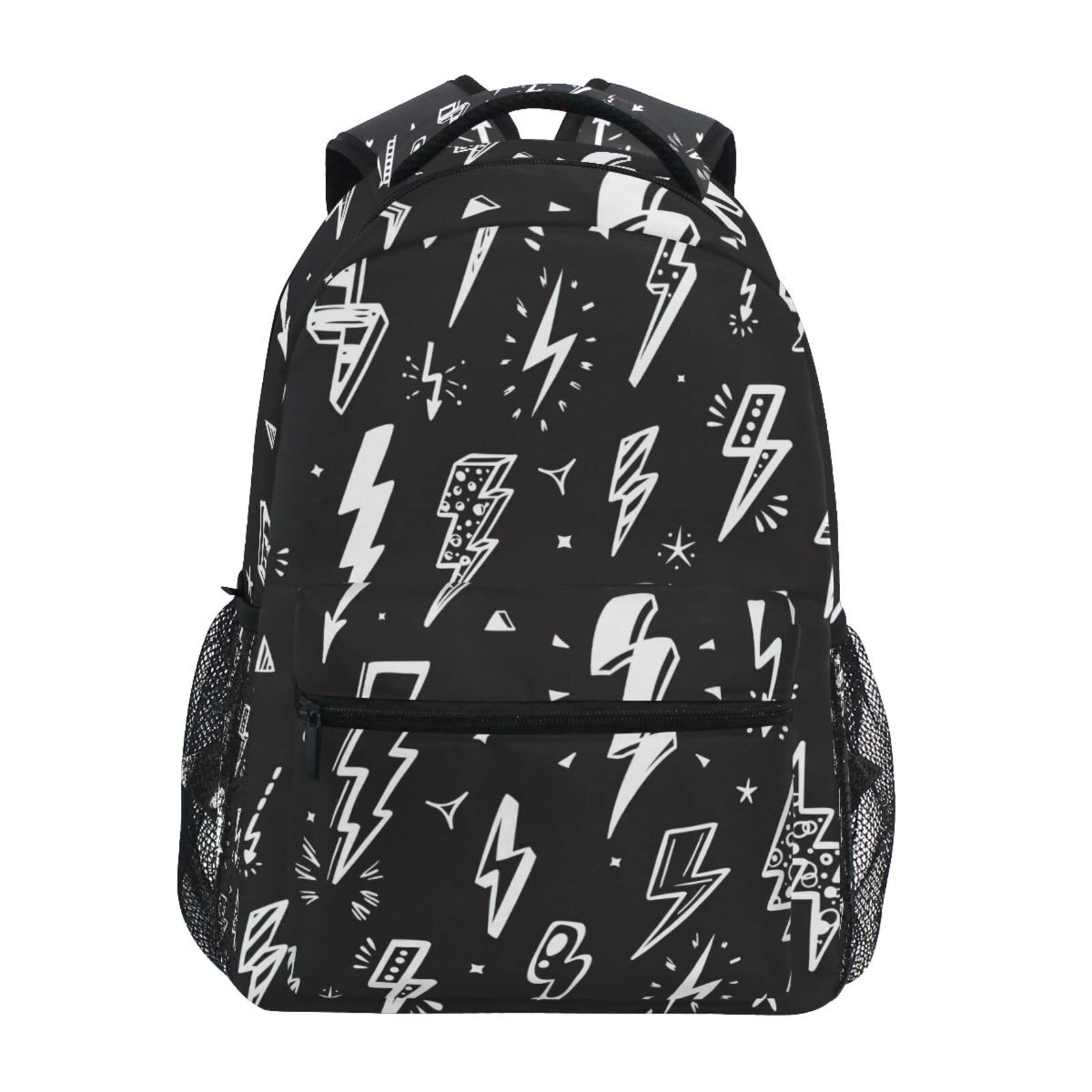 Lightning Bolt Themed Boys & Girls Kids Backpack for School, Travel & Daypack - Durable Elementary Bookbag for Students - Perfect for Class, Outings & Daily Use