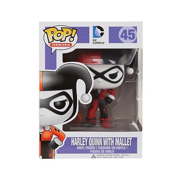 DC Universe Pop! Vinyl Figure Harley Quinn with Mallet - Collectible 45 - Perfect for Superhero Fans, Comic Book Collectors & Office Desk Decor