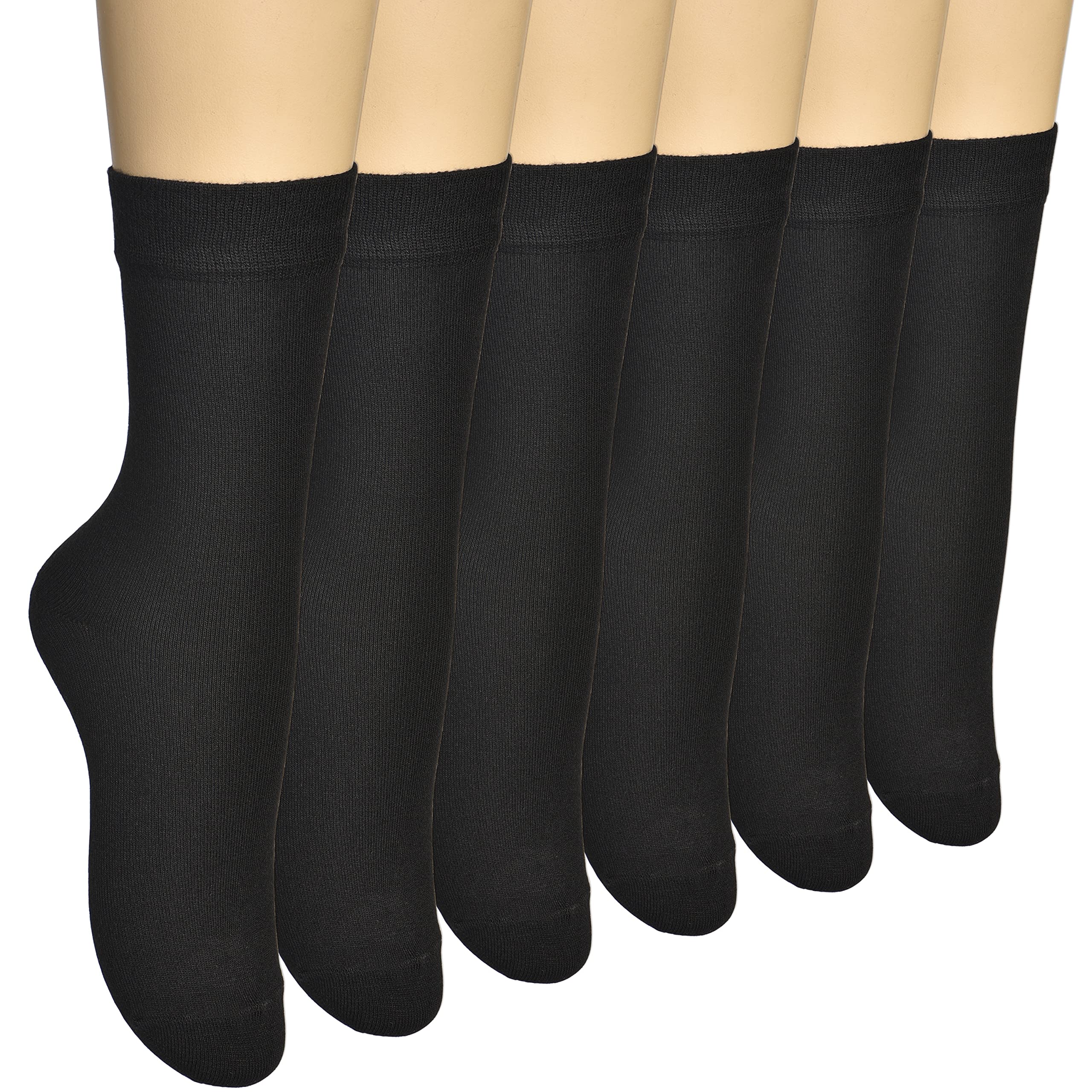 Women's Thin Rayon Dress Socks - Comfortable Casual Crew Socks with Seamless Design for Work, Office & Everyday Wear