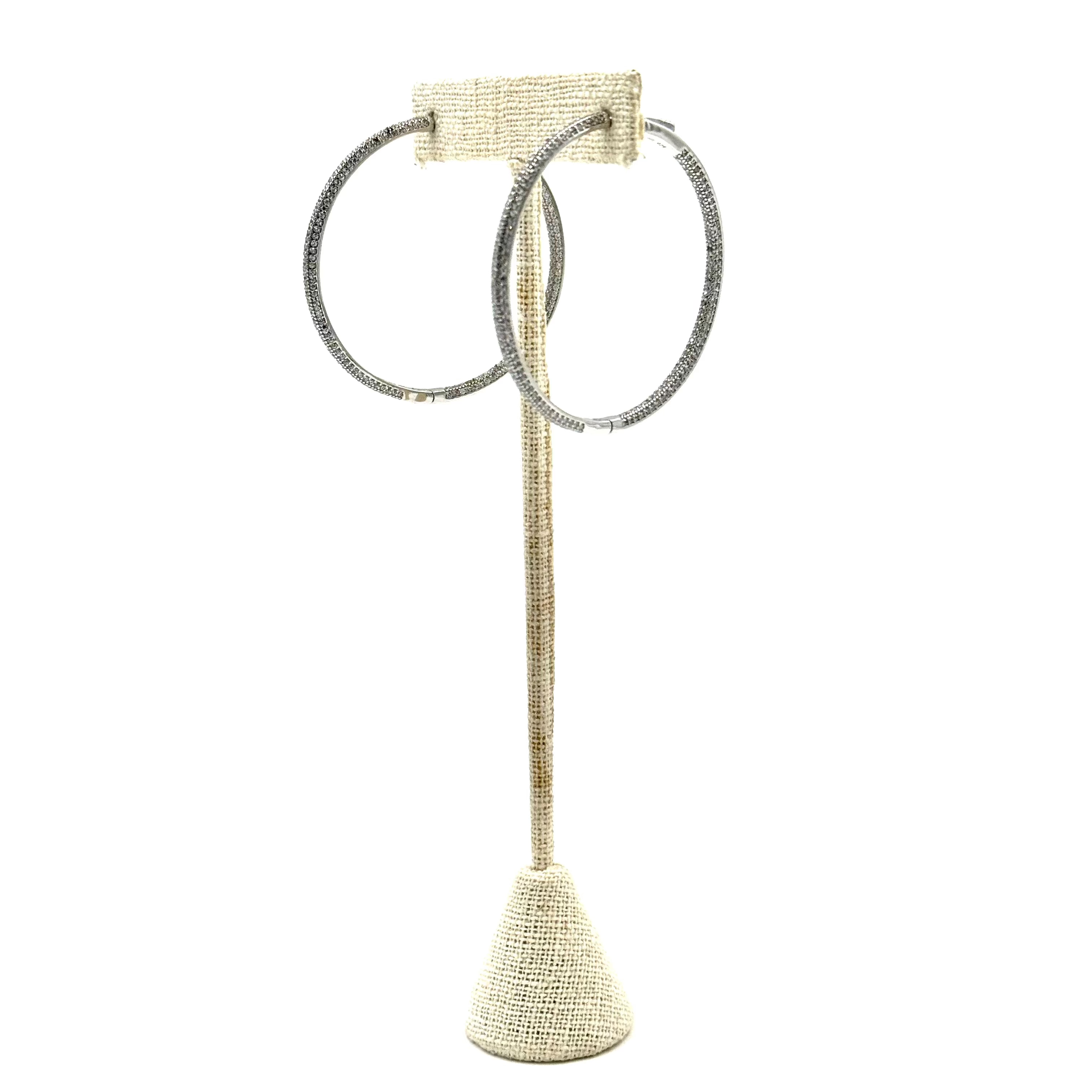 Ashley Gold Sterling Silver CZ Hoop Earrings for Women - Inside/Outside Wear, Perfect for Parties, Weddings & Everyday Elegance