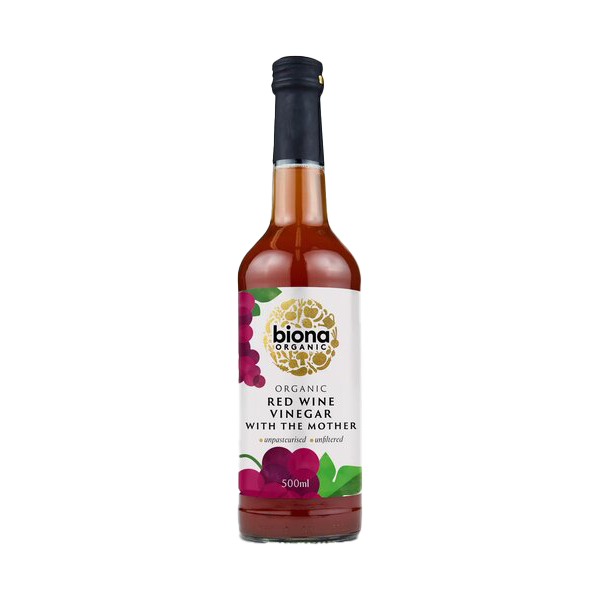 Biona Organic Red Wine Vinegar 500ml - Premium Quality, Gluten-Free & Vegan - Perfect for Salads, Marinades & Gourmet Cooking